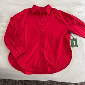 Daily Drills Women's Red Button-Down Shirt